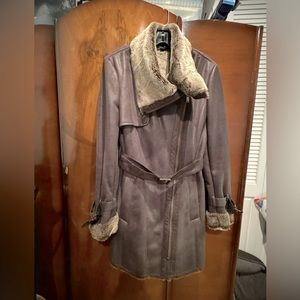 Chocolate brown Marc New York Andrew Marc faux shearling coat (size Medium)